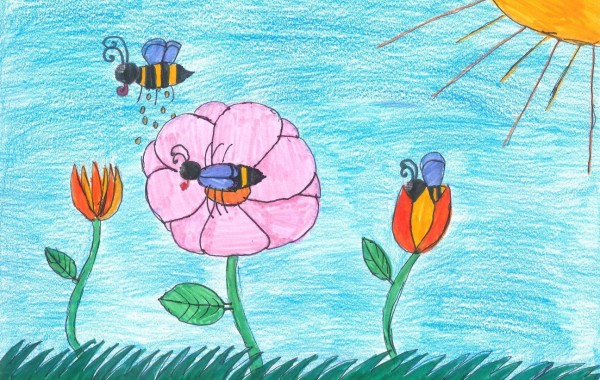 Ape fiore e sole